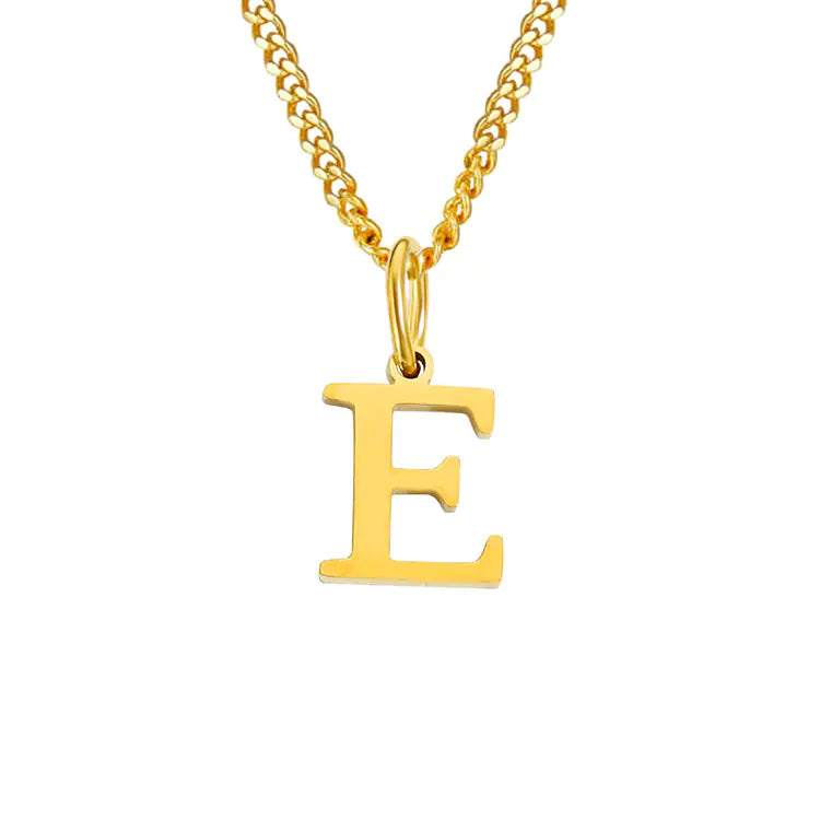 14K Stainless Steel Necklace with 26 Letters