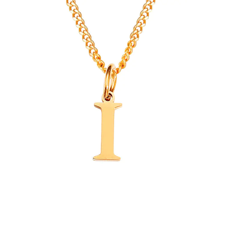 14K Stainless Steel Necklace with 26 Letters