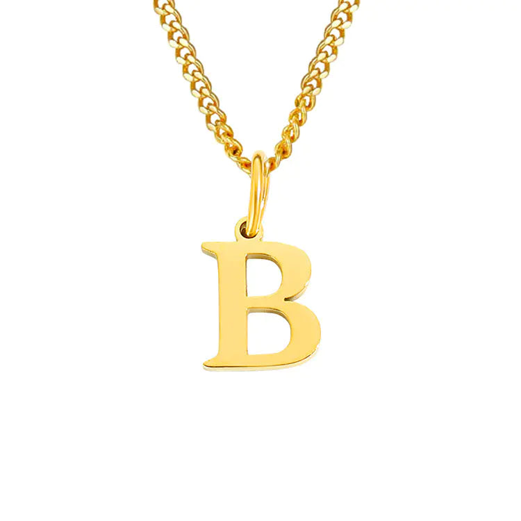 14K Stainless Steel Necklace with 26 Letters